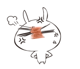 Strawberry rabbit everyday life sticker #11330909