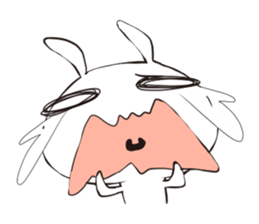 Strawberry rabbit everyday life sticker #11330912