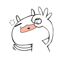 Strawberry rabbit everyday life sticker #11330915