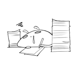 Strawberry rabbit everyday life sticker #11330918