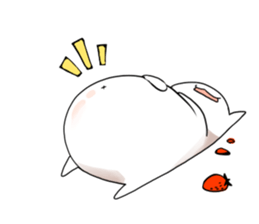 Strawberry rabbit everyday life sticker #11330931