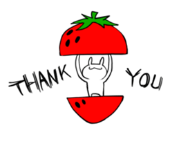 Strawberry rabbit everyday life sticker #11330932