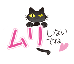 Fluffy fluffy black cat sticker #11331568