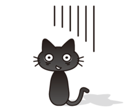 Fluffy fluffy black cat sticker #11331597