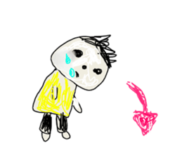 Drawing looks like drawn by a child 2 sticker #11331823
