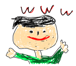 Drawing looks like drawn by a child 2 sticker #11331829