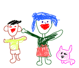 Drawing looks like drawn by a child 2 sticker #11331838