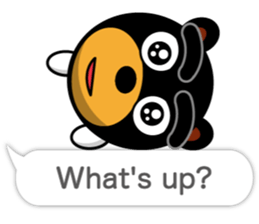 Black Eyebrows Bear 18 ( English ) sticker #11332124