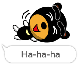 Black Eyebrows Bear 18 ( English ) sticker #11332151