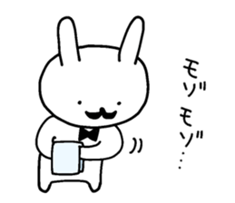 gentleman rabbit butler sticker #11333968