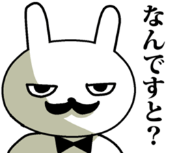 gentleman rabbit butler sticker #11333983