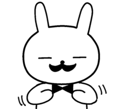 gentleman rabbit butler sticker #11333984