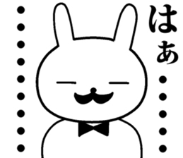 gentleman rabbit butler sticker #11333986