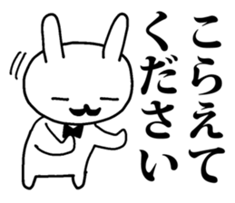 gentleman rabbit butler sticker #11333990