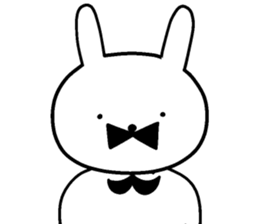 gentleman rabbit butler sticker #11333999