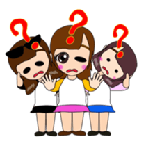 Triplet's daughters go two sticker #11334846