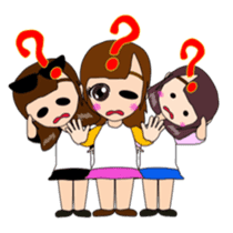 Triplet's daughters go two sticker #11334846