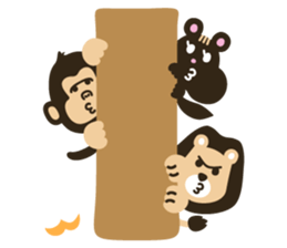 Working japanese animals sticker #11335117