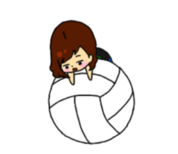 love volleyball sticker #11336683