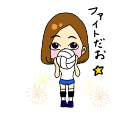 love volleyball sticker #11336713