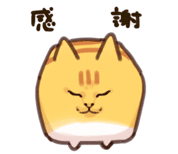 CUBE CAT BROWN TABBY sticker #11337356