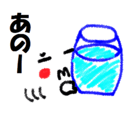 Clear smiley"6" Crayon sticker #11340008