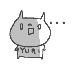 Name Yuri cute cat stickers! sticker #11340064