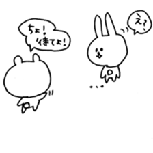 rabbit and bear good friend sticker sticker #11340105