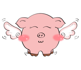 Beautiful Pink Pig sticker #11340730