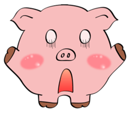 Beautiful Pink Pig sticker #11340739