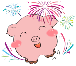 Beautiful Pink Pig sticker #11340740