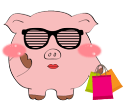 Beautiful Pink Pig sticker #11340743