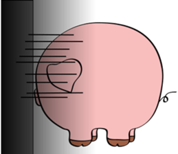 Beautiful Pink Pig sticker #11340748