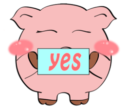 Beautiful Pink Pig sticker #11340750