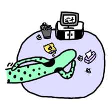 spotted garden eels(Revised) sticker #11340846