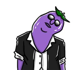 Dandy eggplant 2 sticker #11341108