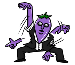 Dandy eggplant 2 sticker #11341110