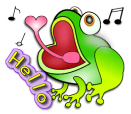 Froggy multilingual articles sticker #11343586