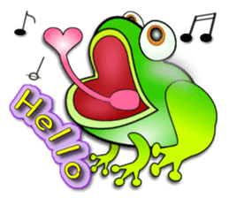 Froggy multilingual articles sticker #11343586