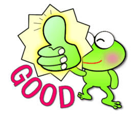 Froggy multilingual articles sticker #11343600