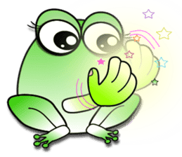 Froggy multilingual articles sticker #11343601