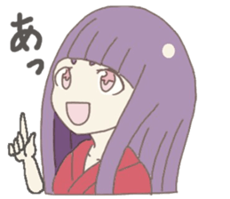 Japanese doll girl sticker #11344181