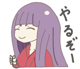 Japanese doll girl sticker #11344183