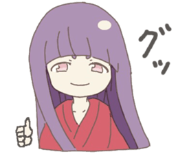 Japanese doll girl sticker #11344187