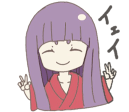 Japanese doll girl sticker #11344189