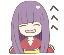 Japanese doll girl sticker #11344194