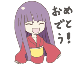 Japanese doll girl sticker #11344198