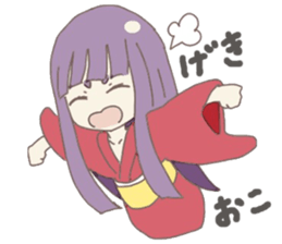 Japanese doll girl sticker #11344206