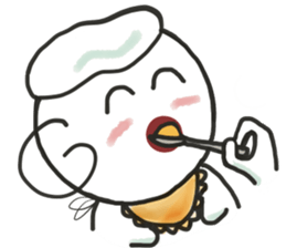 YoYoMei is learning how to eat now sticker #11344450
