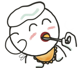 YoYoMei is learning how to eat now sticker #11344450